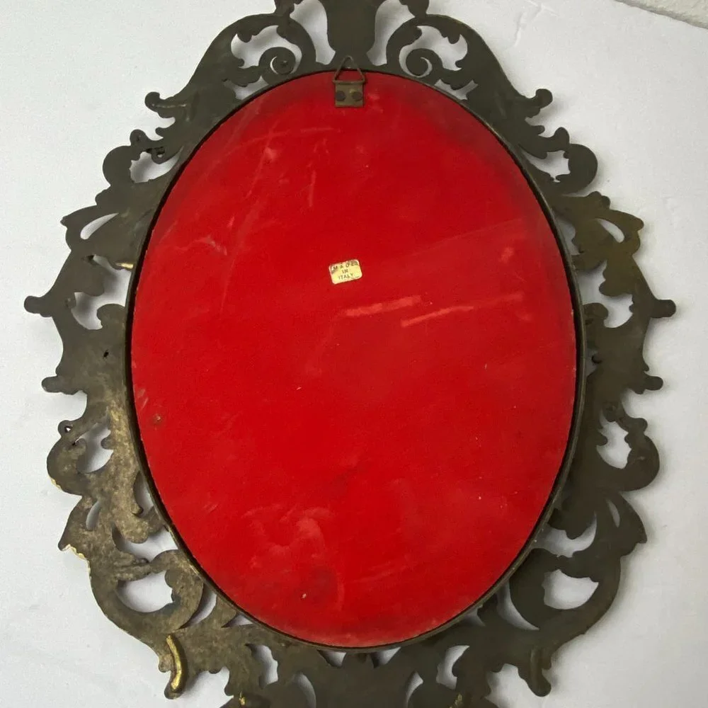 Vintage Flowers Framed Heavy Openwork Metal